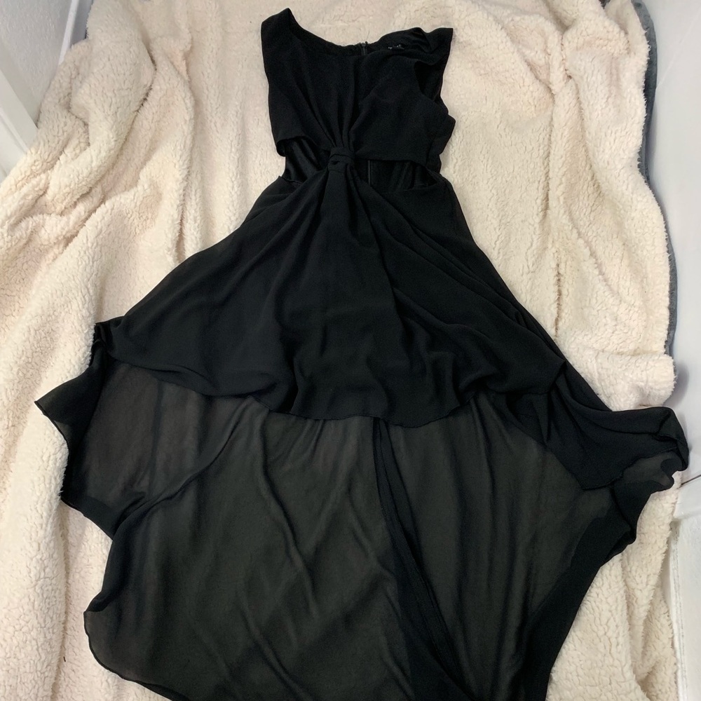 Forever 21: black high low long dress size S